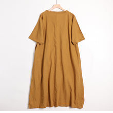 Load image into Gallery viewer, Women's Simple Solid Color Linen Dress For Summer