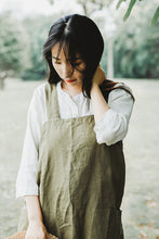 Load image into Gallery viewer, 100%Linen Apron Bakery Catering Painter Florist Gardener Workwear