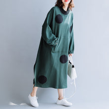 Load image into Gallery viewer, Women's Casual High Neck Polka Dot Dress