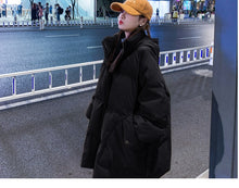 Load image into Gallery viewer, Black Jacket Coat, Warm Coat for Winter, Jacket with Hood