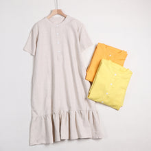 Load image into Gallery viewer, Women's Simple Casual Pure Color Linen Dresses