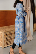 Load image into Gallery viewer, Women Winter Thick Prints Drawstring Waist Dress