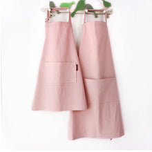 Load image into Gallery viewer, Pure Color Cotton Linen Parent Child Aprons Chef Apron Workwear