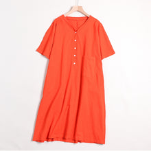 Load image into Gallery viewer, Women's Simple Solid Color Linen Dress For Summer