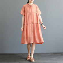 Load image into Gallery viewer, Women Loose Orange And Khaki Dresses For Summer Q25041