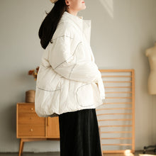 Load image into Gallery viewer, Winter Puffer Jacket, Warm Black Puffer Coat, Puffer Jacket with Hood