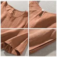 Load image into Gallery viewer, Simple Pure Color Linen Dresses Women Clothes
