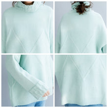 Load image into Gallery viewer, Women High Neck Cotton Loose Sweater