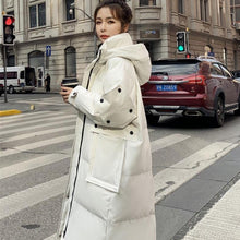 Load image into Gallery viewer, Women's Winter Coats, Brown Outwear Jacket, Hooden Cotton Coat