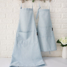 Load image into Gallery viewer, Striped Cotton Linen Parent-Child Aprons Pocket Artist Apron Chef Apron