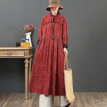 Load image into Gallery viewer, Women's Warm Loose Retro Floral Dress