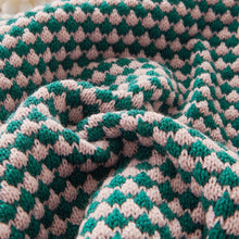 Load image into Gallery viewer, Chunky Weight Blanket, Plush Wool Blanket, Soft Plaid Blanket