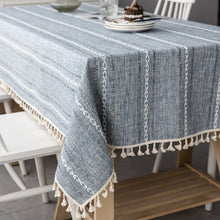 Load image into Gallery viewer, Linen Striped Tablecloth.Rectangular Linen Tablecloths.Large Tablecloth.Custom Made Tablecloth