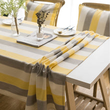 Load image into Gallery viewer, Linen Tablecloth,Striped Linen Tablecloth, Elegant Tablecloth, Christmas Tablecloth, Rustic Tablecloth