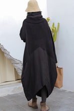 Load image into Gallery viewer, Women Wool Patchwork Turtleneck Sweater Dress