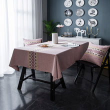 Load image into Gallery viewer, Linen Embroidered Table Tablecloth,Natural Linen Tablecloth,Wedding Tablecloth