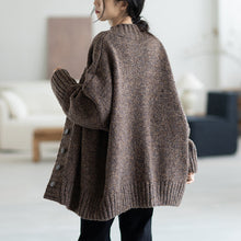 Load image into Gallery viewer, Woolen Cardigan Sweater, Woolen Sweater for Women, V Neck Sweater