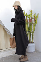 Load image into Gallery viewer, Women Wool Patchwork Turtleneck Sweater Dress