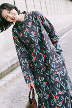 Load image into Gallery viewer, Women Winter Vintage Printed Linen Dress