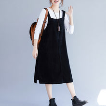 Load image into Gallery viewer, Loose Plus Size Corduroy Suspender Skirt Women Clothes