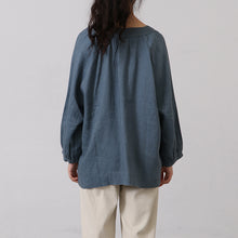 Load image into Gallery viewer, Cotton Linen Casual V Neck Shirt Women Tops