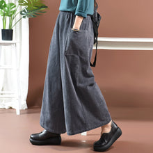 Load image into Gallery viewer, Women Loose Corduroy Wide Legs Pants