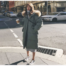 Load image into Gallery viewer, Warm Fur Collar Long Down Coats For Women Winter Jacket