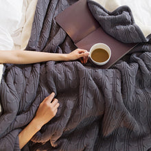 Load image into Gallery viewer, Soft Throw Blankets, Thick Weighted Blanket, Chunky Wool Blanket