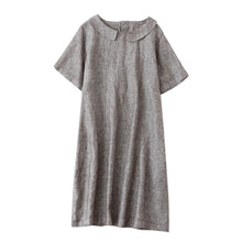 Load image into Gallery viewer, Women Simple Loose Linen Pure Color Dress
