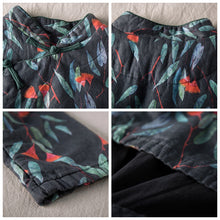 Load image into Gallery viewer, Women Winter Vintage Printed Linen Dress