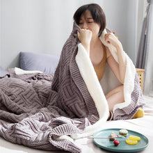 Load image into Gallery viewer, Chunky Blanket, Soft Throw blankets, Grey Wool Blanket