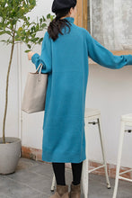 Load image into Gallery viewer, Women's Casual Blue Turtleneck Wool Sweater