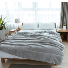 Load image into Gallery viewer, Fluffy Plush Blanket, Fuzzy Throw Blanket, Grey Wool Blanket - FantasyLinen