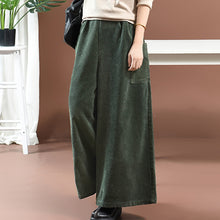 Load image into Gallery viewer, Women Loose Corduroy Wide Legs Pants