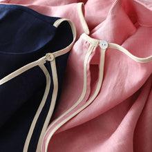 Load image into Gallery viewer, Simple Casual Spliced Linen Dress Women Clothes