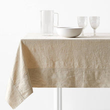 Load image into Gallery viewer, Simple Pure Color Washed Linen Tablecloth Handmade Tablecloth