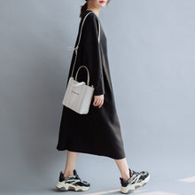 Load image into Gallery viewer, Women Cotton Simple V Neck Loose Dress