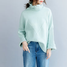 Load image into Gallery viewer, Women High Neck Cotton Loose Sweater