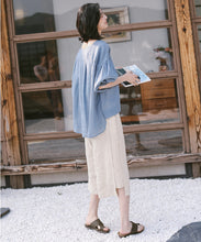 Load image into Gallery viewer, Women Beige Linen Summer Casual Pants Loose Thin Trousers K9523