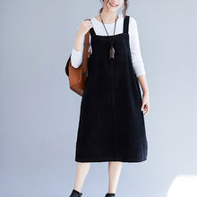 Load image into Gallery viewer, Loose Plus Size Corduroy Suspender Skirt Women Clothes
