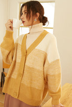Load image into Gallery viewer, Women Cute Knit Striped Cardigan Sweater
