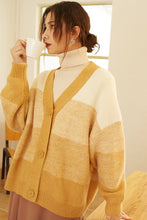 Load image into Gallery viewer, Women Cute Knit Striped Cardigan Sweater