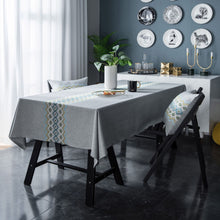 Load image into Gallery viewer, Linen Embroidered Table Tablecloth,Natural Linen Tablecloth,Wedding Tablecloth