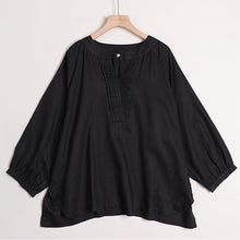 Load image into Gallery viewer, Cotton Linen Casual V Neck Shirt Women Tops