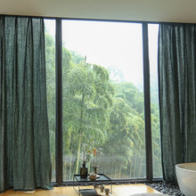 Load image into Gallery viewer, Luxurious Blackish Green100% Pure Linen Curtains Sheer Curtains