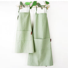 Load image into Gallery viewer, Pure Color Cotton Linen Parent Child Aprons Chef Apron Workwear