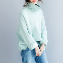 Load image into Gallery viewer, Women High Neck Cotton Loose Sweater