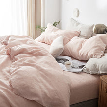 Load image into Gallery viewer, Pure Color Luxurious 100%Linen Bedding Set