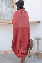 Load image into Gallery viewer, Women Wool Patchwork Turtleneck Sweater Dress
