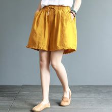 Load image into Gallery viewer, Women Pure Color Casual Shorts Summer Cotton Linen Short Pants K20052
